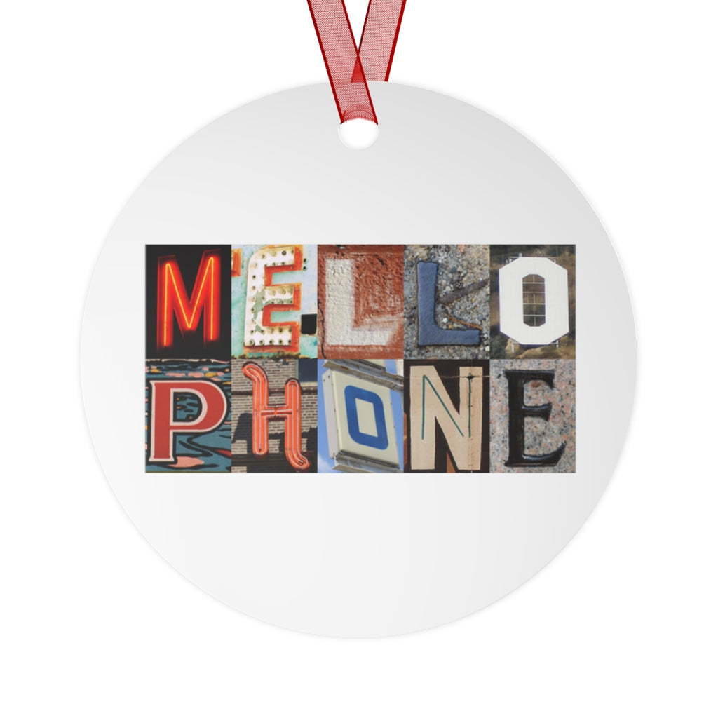 Mellophone - Artsy Alphabet - Metal Ornament