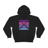 Vintage Grunge Purple Lines - Drumsticks - Hoodie