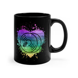 Vintage Rainbow Cloud Heart - Cymbals - 11oz Black Mug