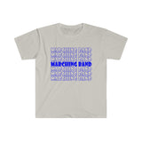 Marching Band - Retro - Blue - Unisex Softstyle T-Shirt