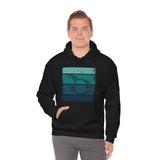 Vintage Grunge Blue Lines - Bass Drum - Hoodie