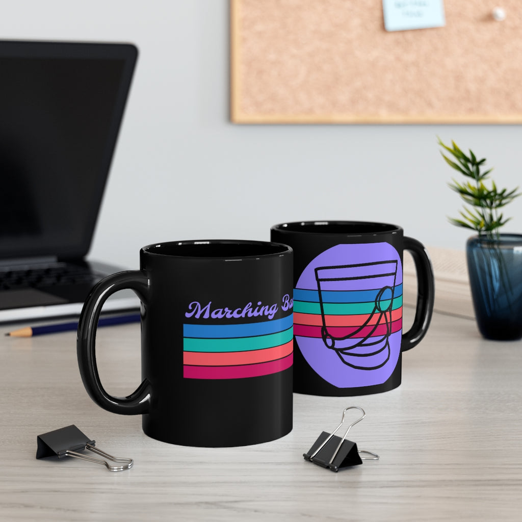 Marching Band - Retro 2 - 11oz Black Mug