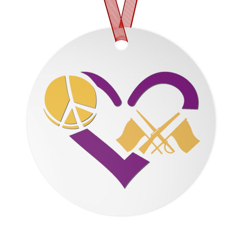 Peace, Love, Color Guard - Metal Ornament