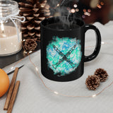 Vintage Turquoise Cloud - Clarinet - 11oz Black Mug