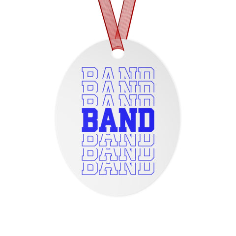 Band - Retro - Blue - Metal Ornament