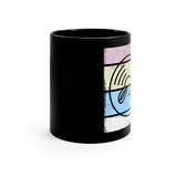 Vintage Grunge Pastel Lines - Cymbals - 11oz Black Mug