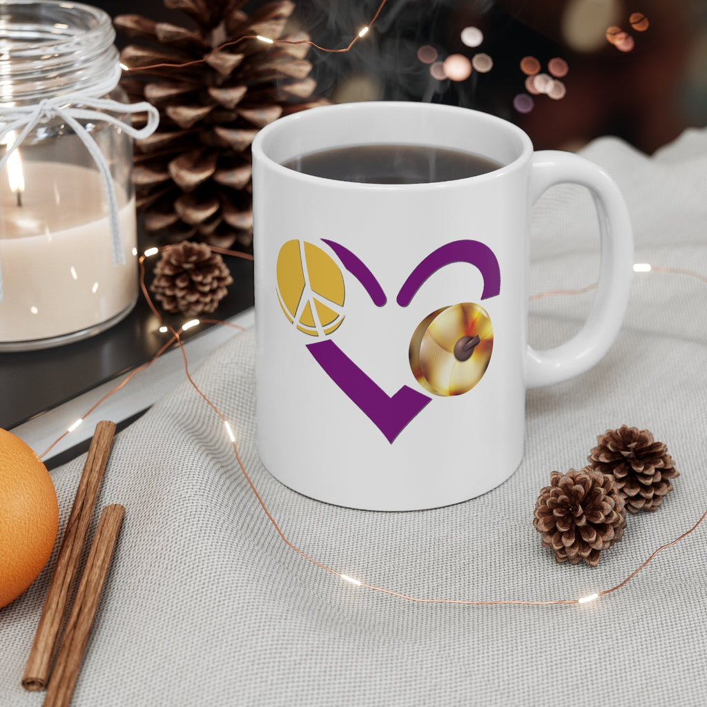 Peace, Love, Cymbals - 11oz White Mug