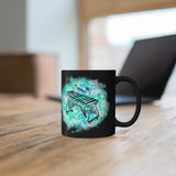 Vintage Turquoise Cloud - Marimba - 11oz Black Mug