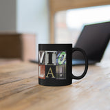 Viola - Artsy Alphabet - 11oz Black Mug