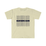 Marching Band - Retro - Navy - Unisex Softstyle T-Shirt