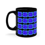 Vintage Blue Cloud - Bass Drum - 11oz Black Mug - Pattern