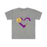 Peace, Love, Alto Sax - Unisex Softstyle T-Shirt