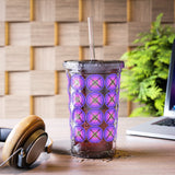 Vintage Grunge Purple Circle - Drumsticks - Suave Acrylic Cup - Pattern