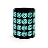 Vintage Turquoise Cloud - Snare Drum - 11oz Black Mug - Pattern