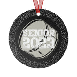 Senior 2023 - White Lettering - Bass Drum - Metal Ornament