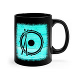 Vintage Turquoise Wood - Snare Drum - 11oz Black Mug