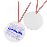 Marching Band - Retro - Blue - Metal Ornament