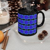 Vintage Blue Cloud - Bass Drum - 11oz Black Mug - Pattern