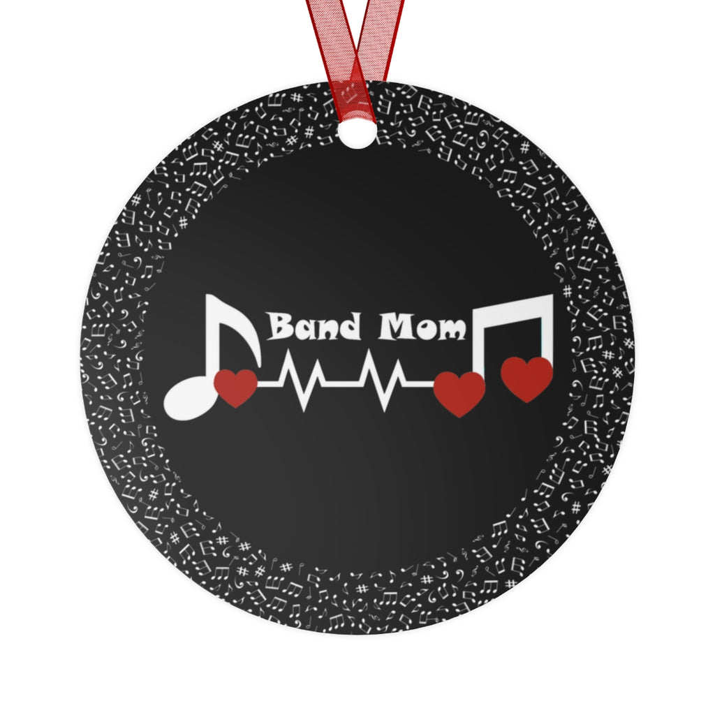 Band Mom - Heartbeat - Metal Ornament