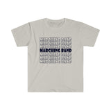 Marching Band - Retro - Navy - Unisex Softstyle T-Shirt