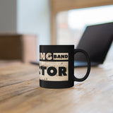 Marching Band Director - Tan Notes - 11oz Black Mug