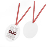 Band - Retro - Maroon - Metal Ornament