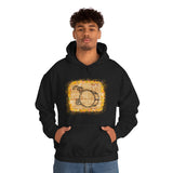 Vintage Yellow Burlap - Bass Drum - Hoodie