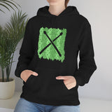 Vintage Green Glitter Dots - Drumsticks - Hoodie