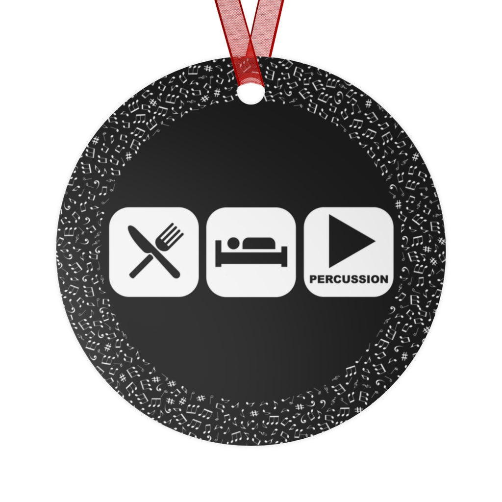 Eat, Sleep, Play - Percussion - Metal Ornament