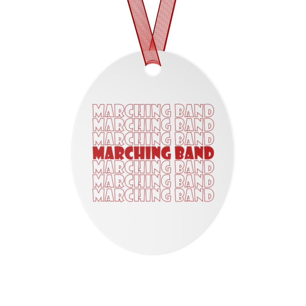 Marching Band - Retro - Red - Metal Ornament