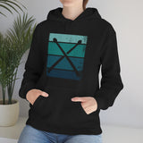 Vintage Grunge Blue Lines - Drumsticks - Hoodie