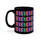 Vintage Rainbow Cloud - Drumsticks - 11oz Black Mug - Pattern