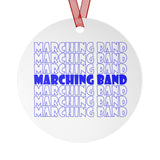 Marching Band - Retro - Blue - Metal Ornament