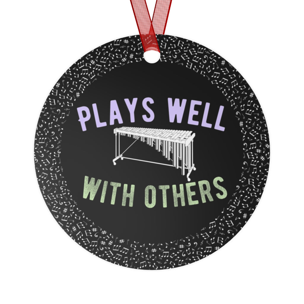 Plays Well With Others - Marimba - Metal Ornament