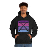 Vintage Grunge Purple Lines - Drumsticks - Hoodie