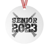 Senior 2023 - Black Lettering - Clarinet - Metal Ornament