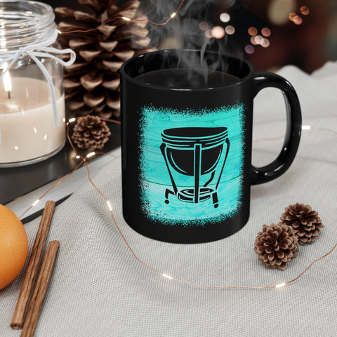 Vintage Turquoise Wood - Timpani - 11oz Black Mug11oz Black Mug