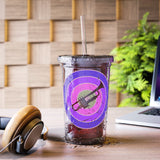 Vintage Grunge Purple Circle - Trumpet - Suave Acrylic Cup