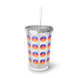 Vintage Grunge Circle Sunset - Bassoon - Suave Acrylic Cup - Pattern