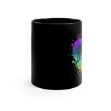 Vintage Rainbow Cloud Heart - Marimba - 11oz Black Mug