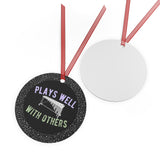 Plays Well With Others - Marimba - Metal Ornament