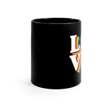 LOVE - Bass Drum - 11oz Black Mug