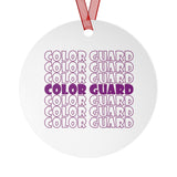 Color Guard - Retro - Purple - Metal Ornament