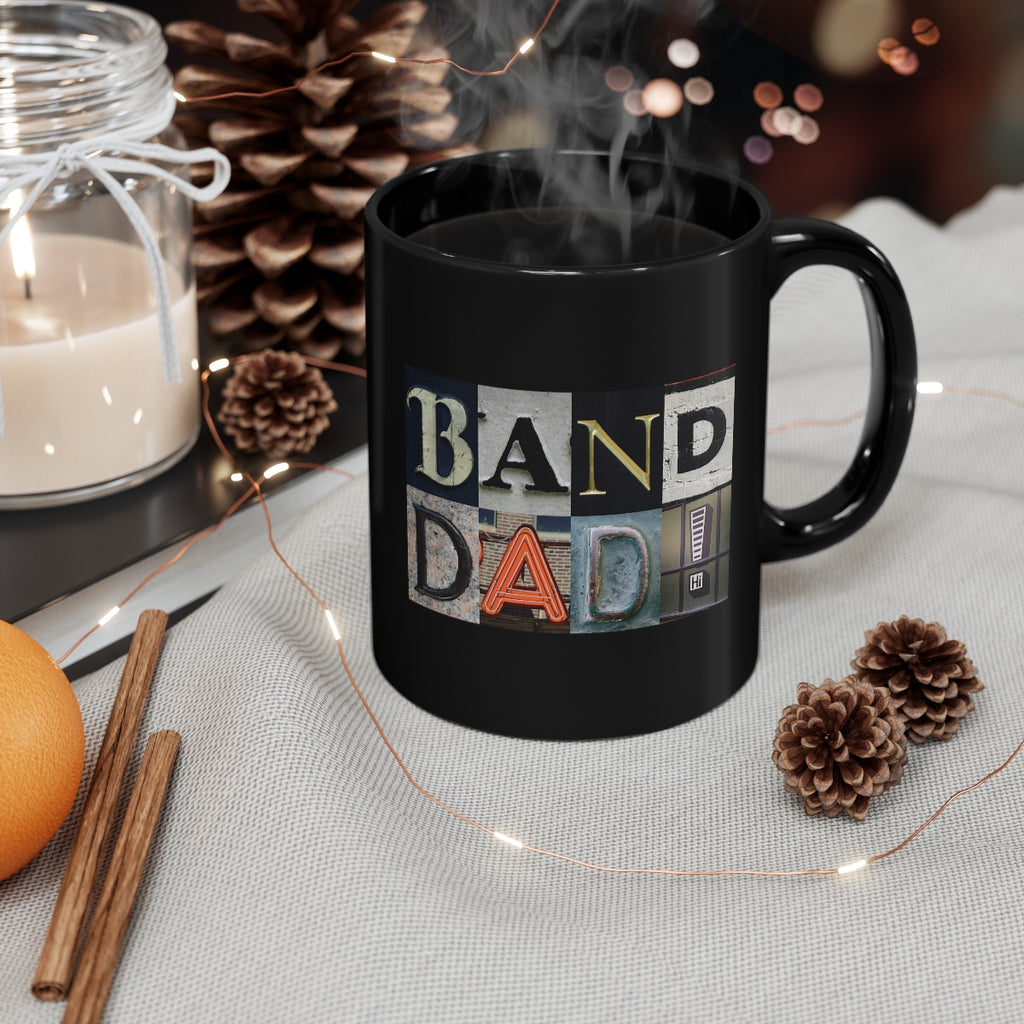 Band Dad - Artsy Alphabet - 11oz Black Mug