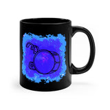 Vintage Blue Cloud - Bass Drum - 11oz Black Mug