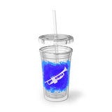 Vintage Blue Cloud - Trumpet - Suave Acrylic Cup