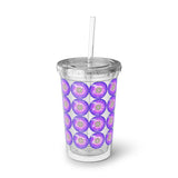 Vintage Grunge Purple Circle - Bass Drum - Suave Acrylic Cup - Pattern