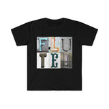 Flute - Artsy Alphabet - Unisex Softstyle T-Shirt