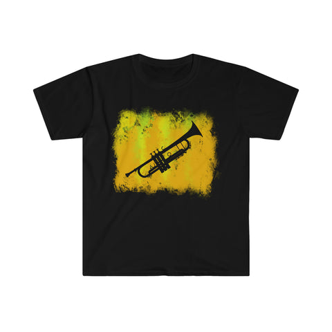 Vintage Yellow Cloud - Trumpet - Unisex Softstyle T-Shirt