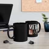 Viola - Artsy Alphabet - 11oz Black Mug